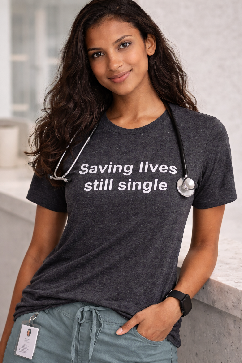 Saving Lives, Still Single — Unisex Premium Soft Tee